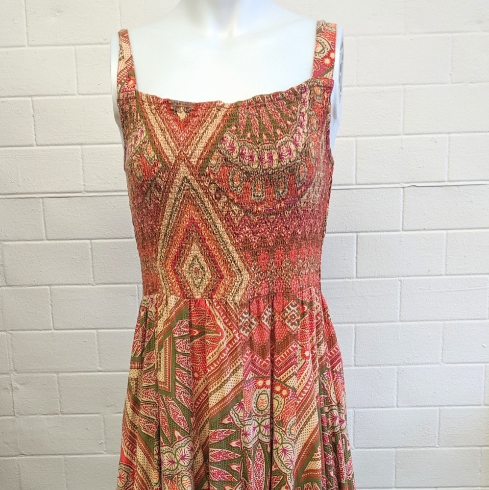 Boho Orange Maxi Dress